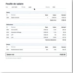 Fiche de salaire